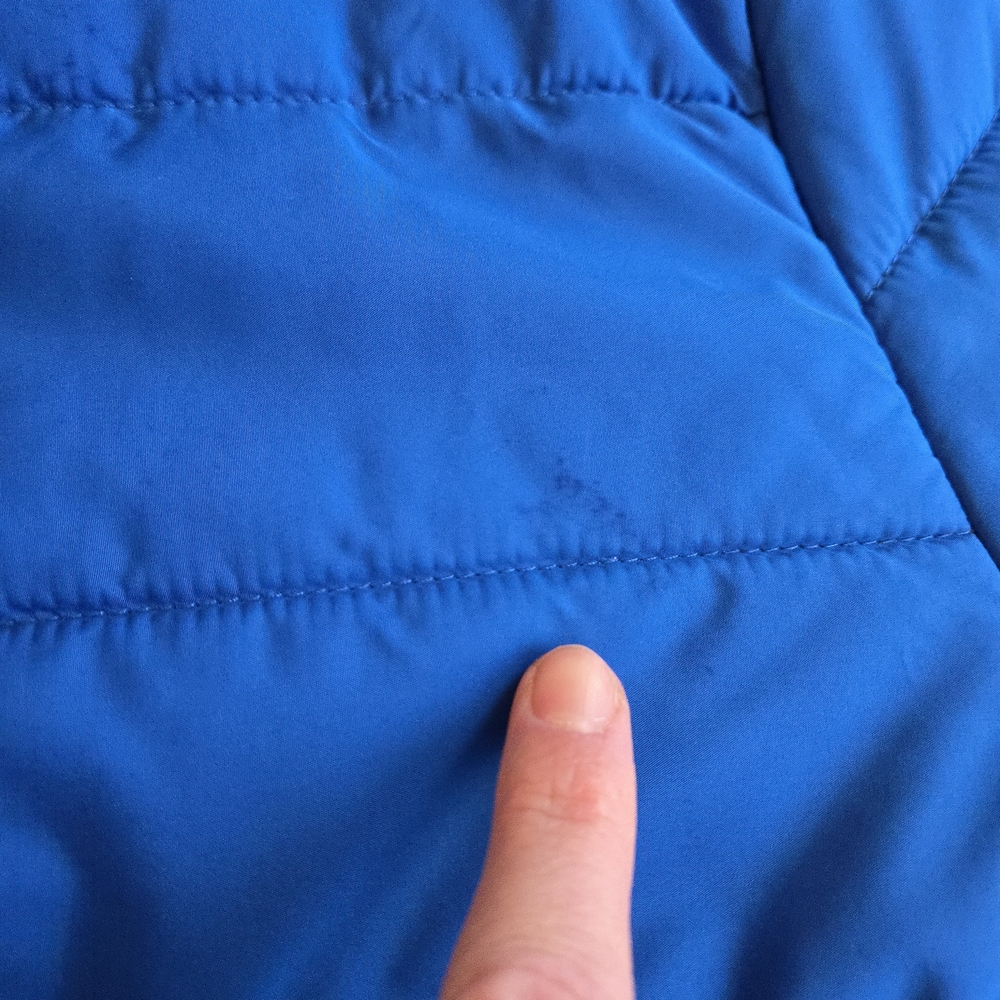Wild Fable Electric Blue Zip Front Quilted Puffer Jacket Boxy High Collar MI3 - Picture 7 of 15